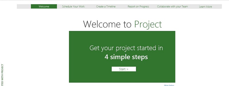 create project plan in MS project